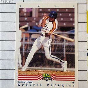 Classic Best Baseball Card with Red and Blue Accents